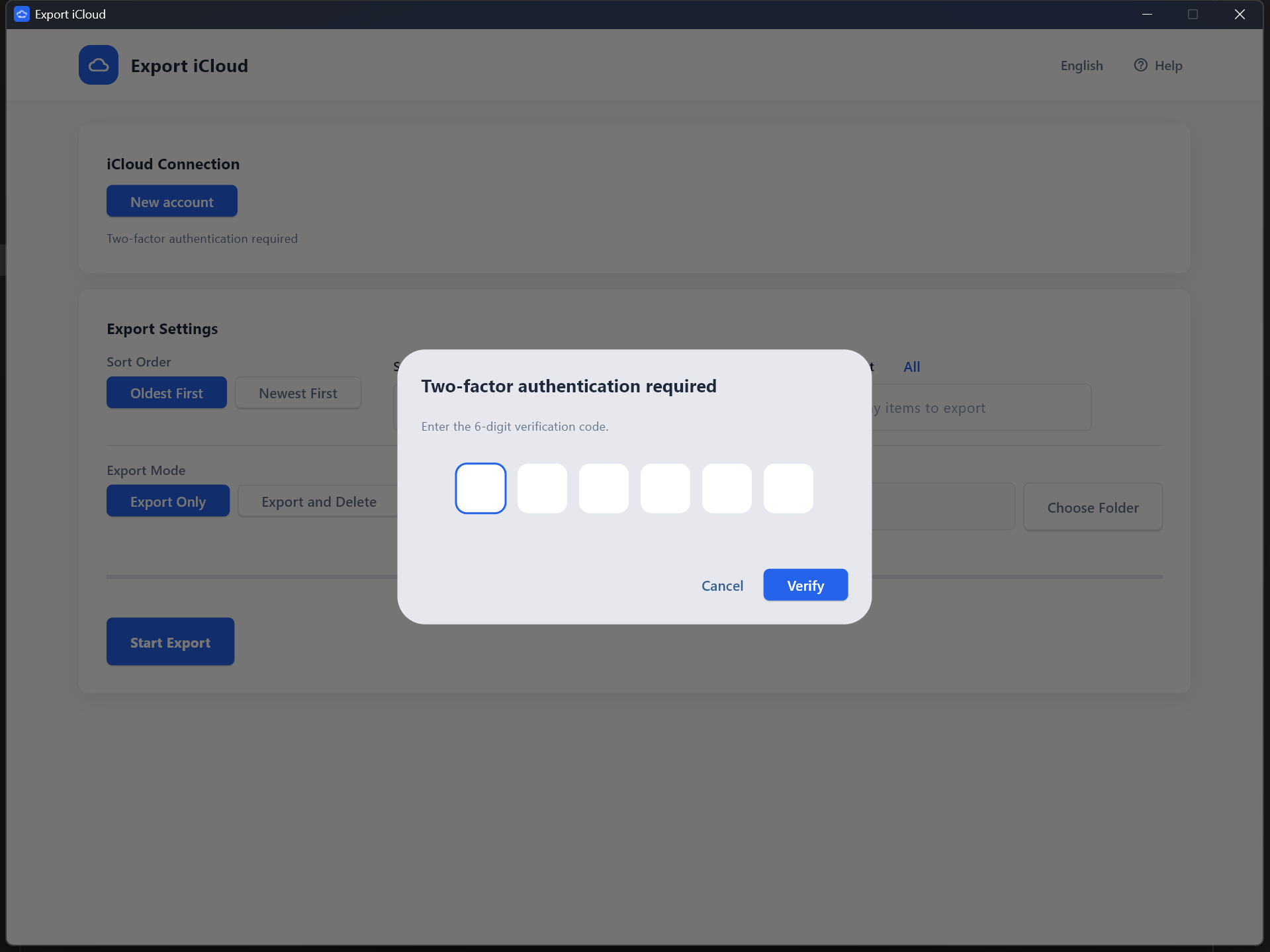 Secondary verification input inside the desktop app